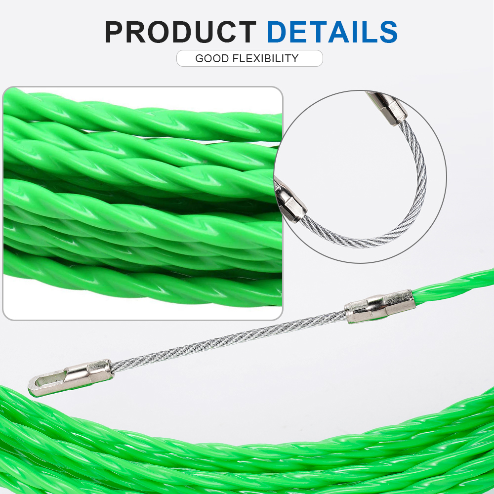 5MM Fiberglass Fish Tape Cable - Power Tools Green review and price