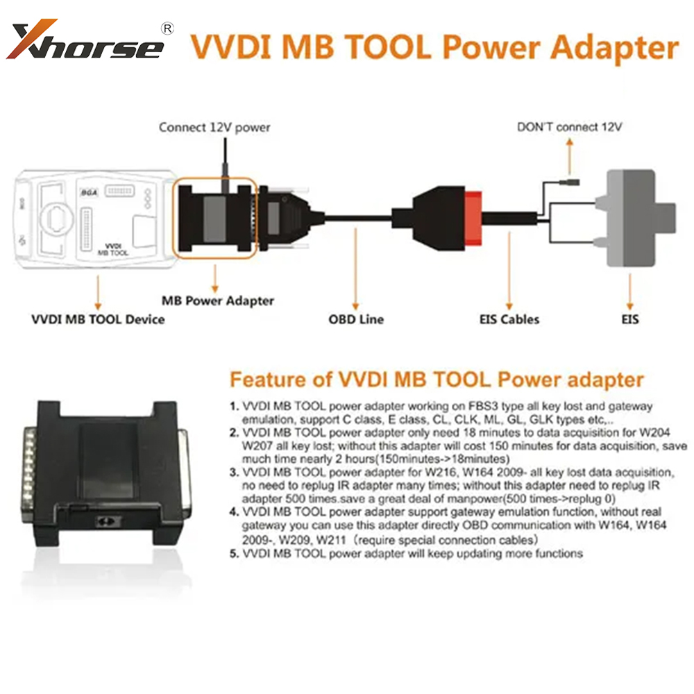 Xhorse VVDI MB BGA Tool Power  - Power Key Tools review and price